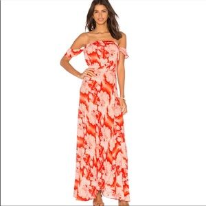 FLYNN SKYE Bella Maxi Dress in Flaming Moonshine. Size XS